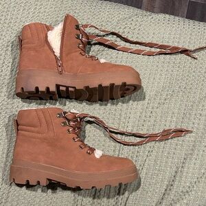 Nordstrom Tan Lace-Up Boots for Women